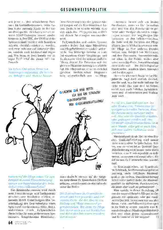 Vorschauseite 5: Allgemeine Aufrüstung - die Pflege muß sich einmischen!
