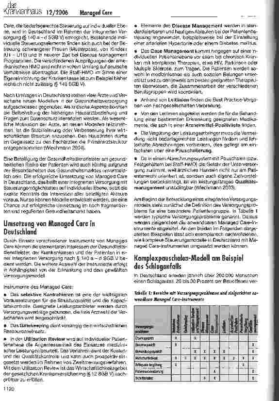 Vorschauseite 3: Managed Care - Wachstumsfeld für Krankenhäuser?