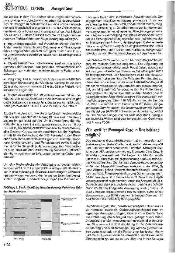 Vorschauseite 5: Managed Care - Wachstumsfeld für Krankenhäuser?