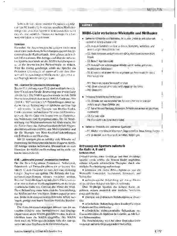 Vorschauseite 4: Verbotene Arzneimittel im Sport