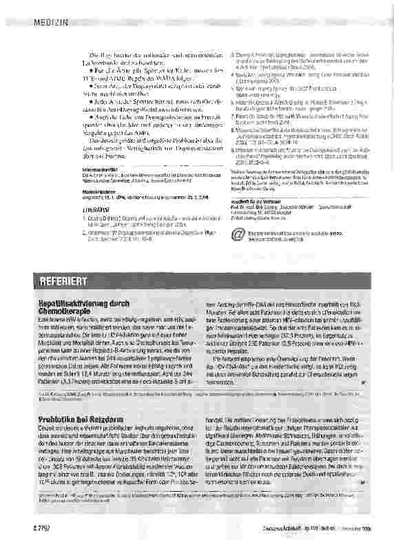 Vorschauseite 5: Verbotene Arzneimittel im Sport