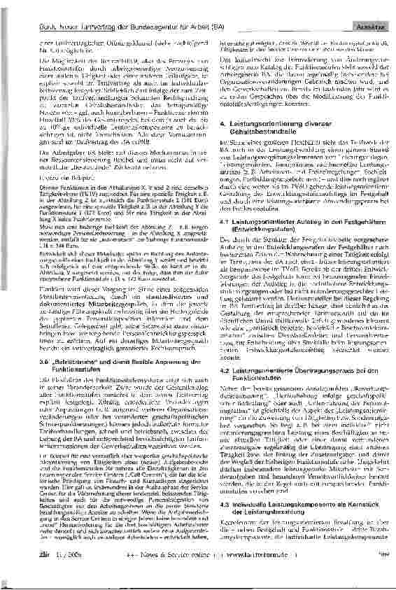 Vorschauseite 4: Neuer Tarifvertrag der Bundesagentur für Arbeit (BA) mit vielen zusätzlichen Flexibilitätsaspekten