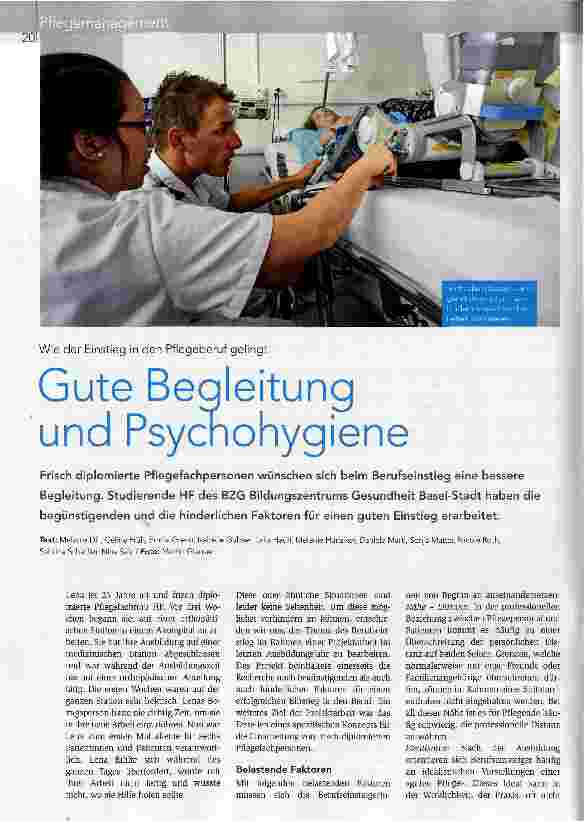 Vorschauseite 1: Gute Begleitung und Psycnohygiene