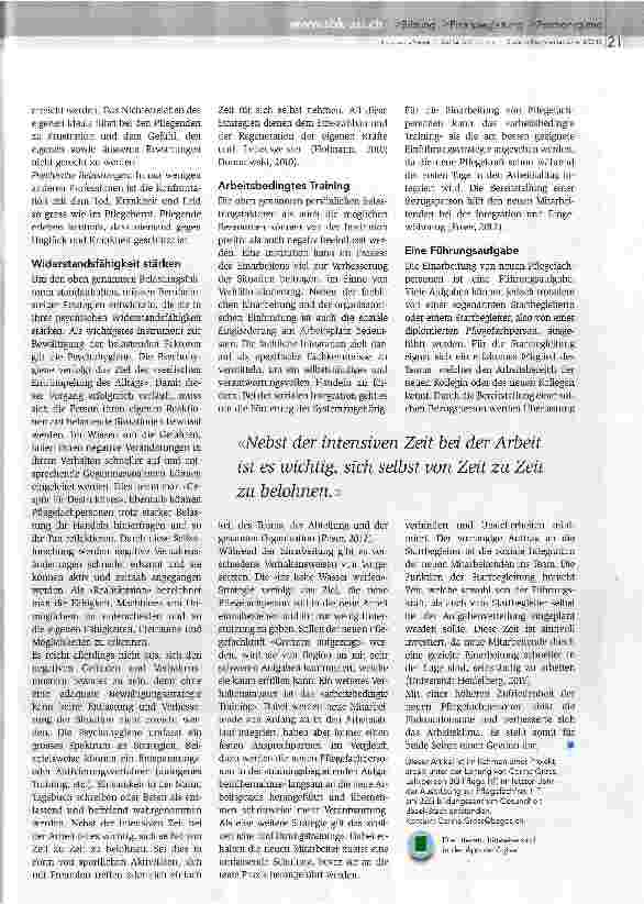 Vorschauseite 2: Gute Begleitung und Psycnohygiene