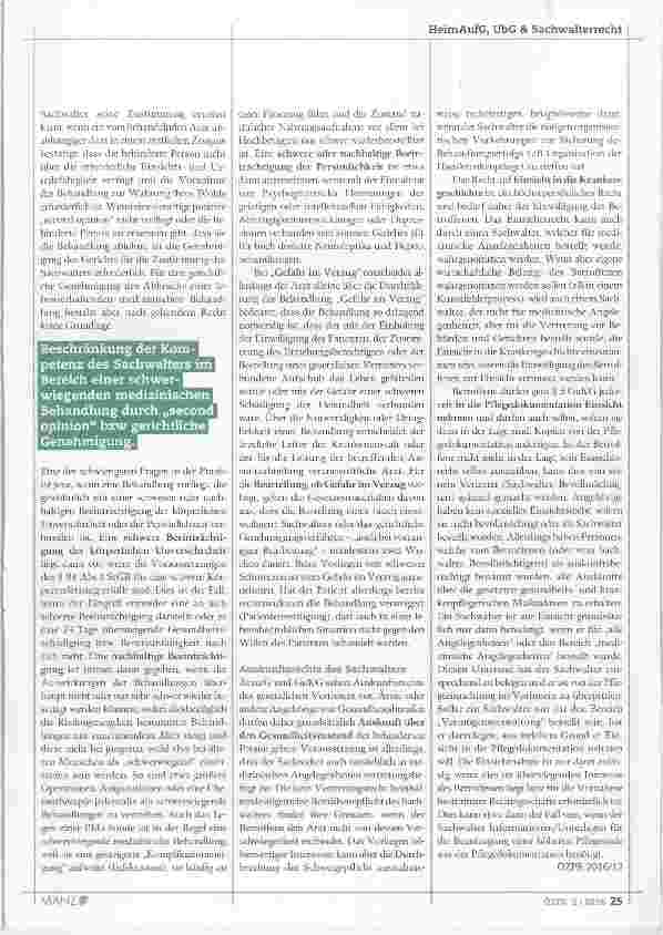 Vorschauseite 3: Sachwalterschaft - was umfasst die Personensorge?