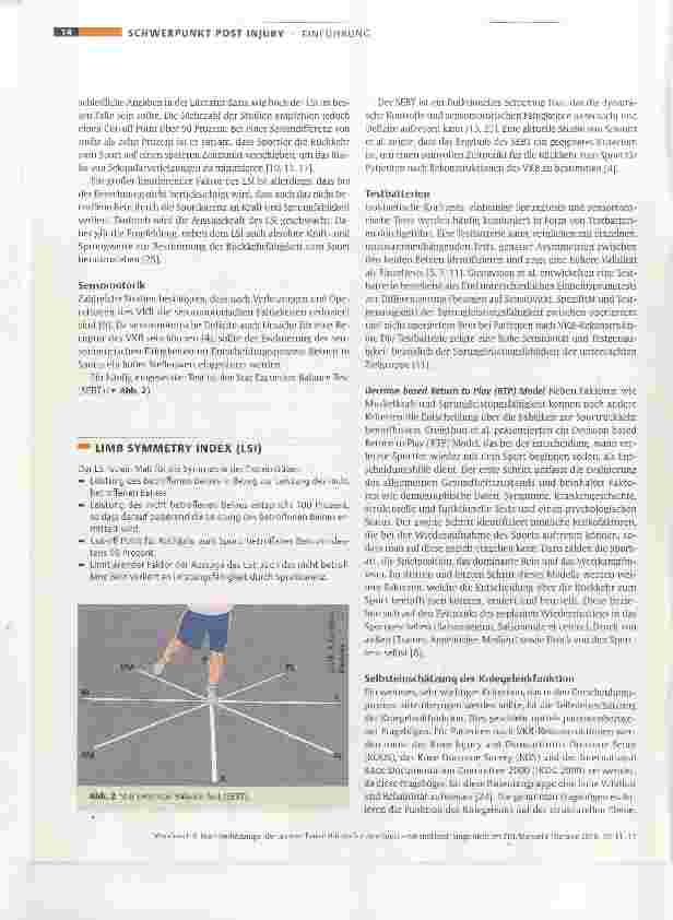 Vorschauseite 4: Nach Verletzungen der unteren Extremität zurück zum Sport wir sind noch lange nicht am Ziel