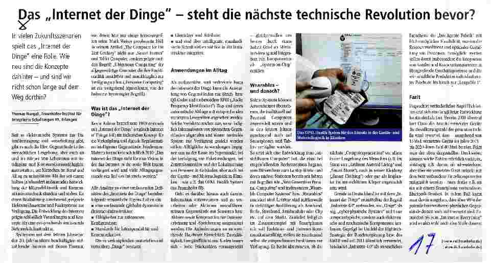 Vorschauseite 1: Internet der Dinge - steht die nächste technische Revolution bevor?