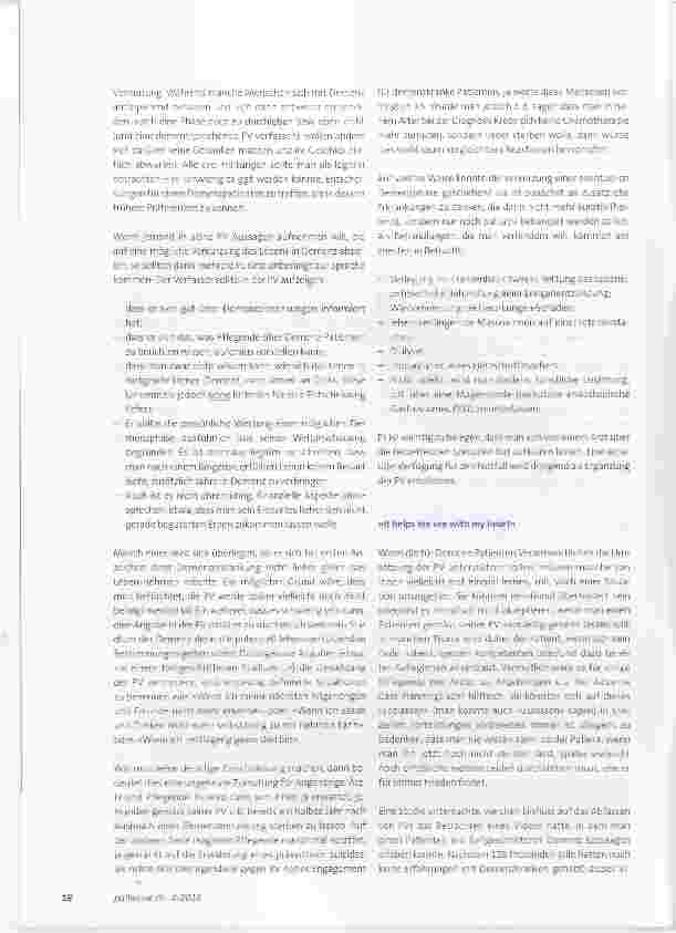 Vorschauseite 2: «Darum lasst mich fröhlich sterben» Überlegungen zu Patientenverfügungen für Demenz