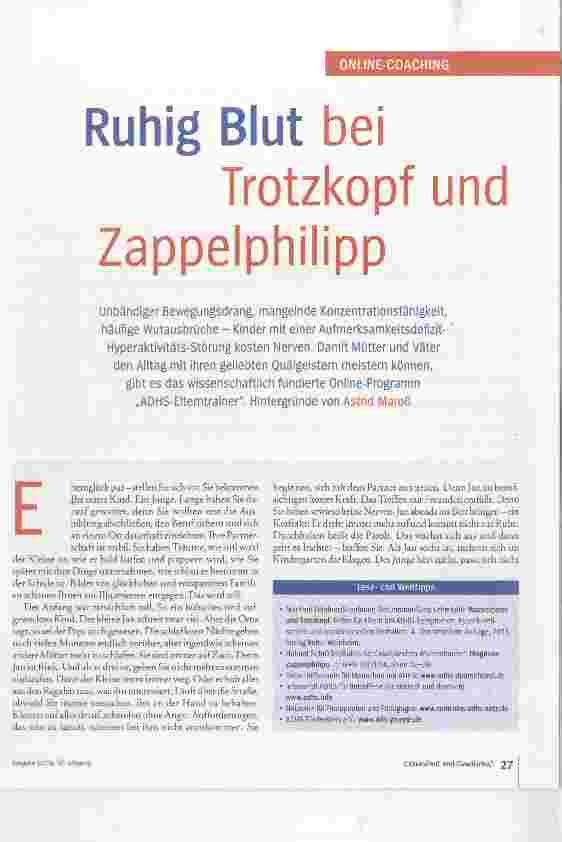 Vorschauseite 1: Ruhig Blut bei Trotzkopf und Zappelphilipp