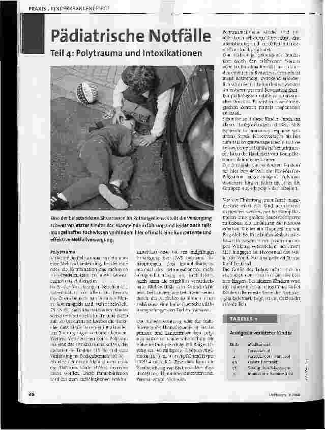 Vorschauseite 1: Pädiatrische NotfälleTeil 4: Polytrauma und Intoxikationen