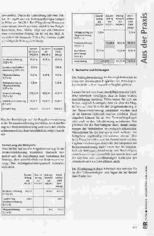 Vorschauseite 5: Beitragsberechnung in der Gleitzone