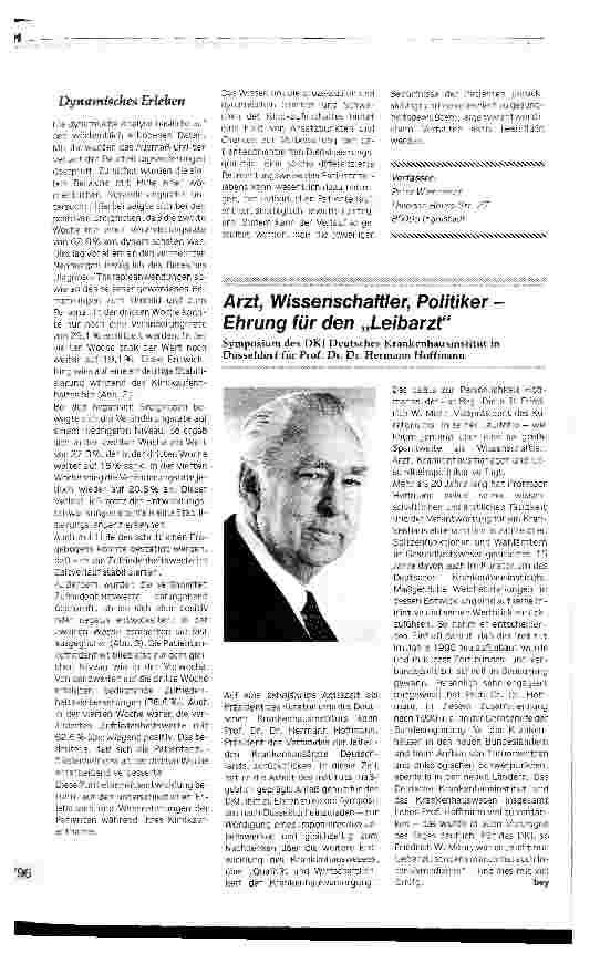 Vorschauseite 3: Differenzierte Betrachtung des Klinikerlebens ermöglicht besssere Steuerung Prozeß und Dynamik der Patientenwahrnehmung