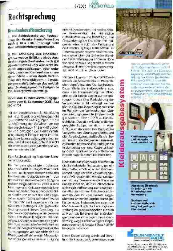 Vorschauseite 1: Krankenhausfinanzierung