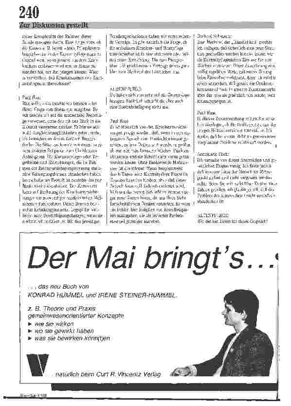Vorschauseite 4: Kurzzeitund Tagespflege Eine Gesprächsrunde