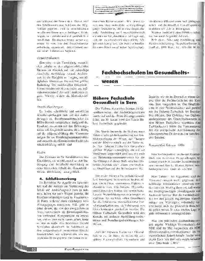 Vorschauseite 3: Berufsmaturitätsäqivalente einjährige Vorbildung auf anspruchsvolle Berufsausbildungen im Gesundheitswesen