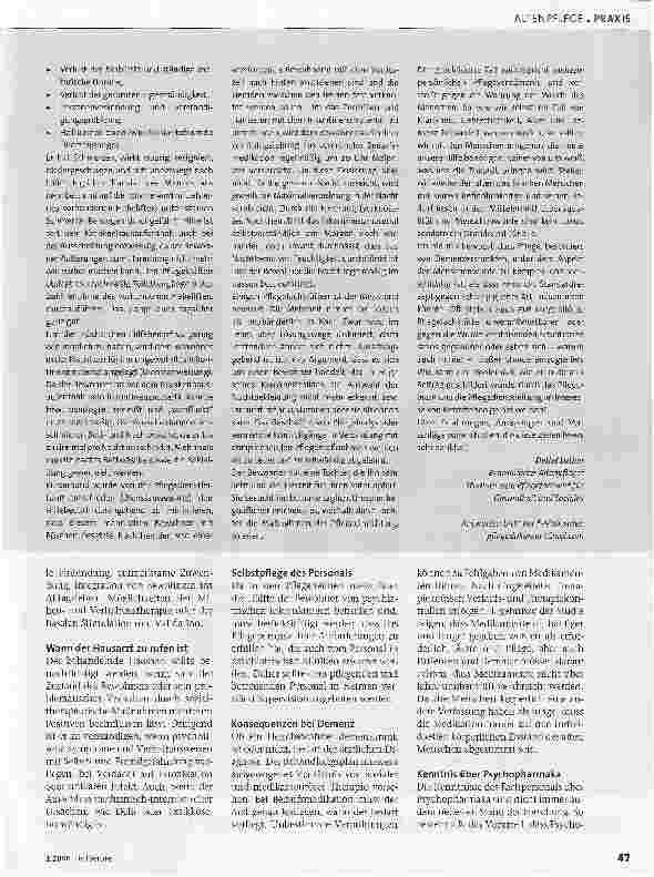 Vorschauseite 3: Psychopharmaka im Pflegeheim