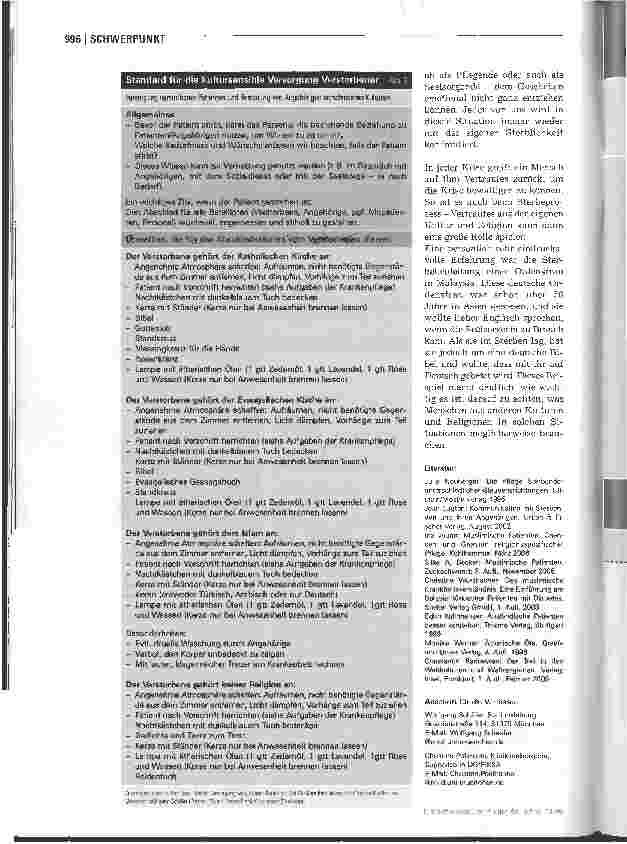 Vorschauseite 3: Kultursensible Pflege - Abschied nehmen von Verstorbenen
