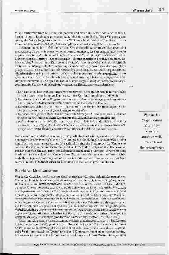 Vorschauseite 3: Beiträge aus der Pflegeforschung für die Pflegepraxis Aufstieg mit Hindernissen - Karriereverläufe von Männern und Frauen in der Altenpflege