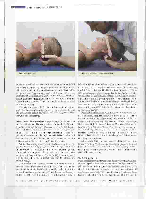 Vorschauseite 6: Hat Manuelle Therapie an der HWS bei Patienten mit Zeichen einer kraniomandibulären Dysfunktion einen Effekt auf das Kausystem und umgekehrt?