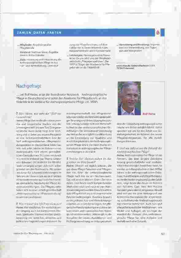 Vorschauseite 2: Der Verband für Anthroposophische Pflege eV.