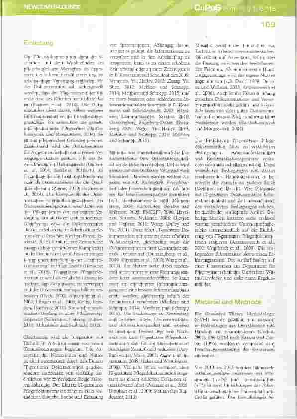 Vorschauseite 2: Informationsqualität und Zeiterleben mit IT-gestützter Pflegedokumentation. Eine Grounded Theory Studie