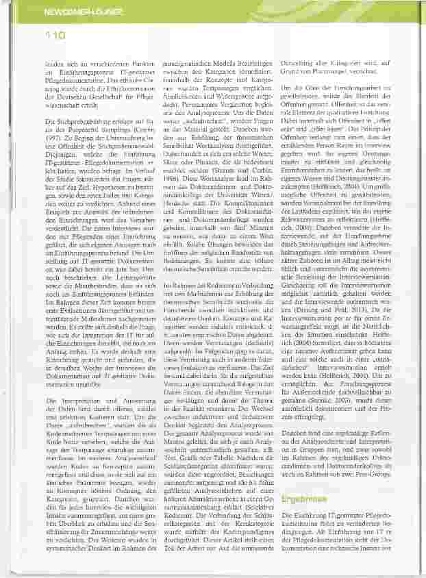 Vorschauseite 3: Informationsqualität und Zeiterleben mit IT-gestützter Pflegedokumentation. Eine Grounded Theory Studie
