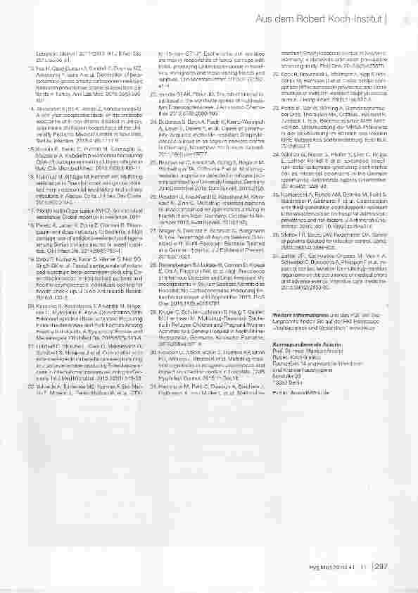 Vorschauseite 4: Screening auf multiresistente Erreger bei Asylsuchenden