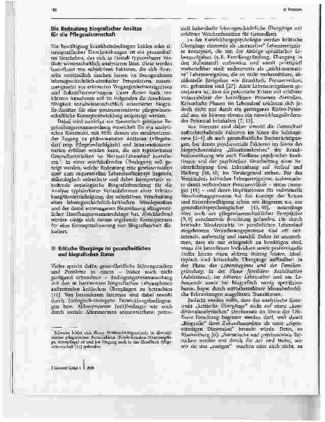 Vorschauseite 4: Zur Bedeutung biografischer Ansätze in der Pflegewissenschaft