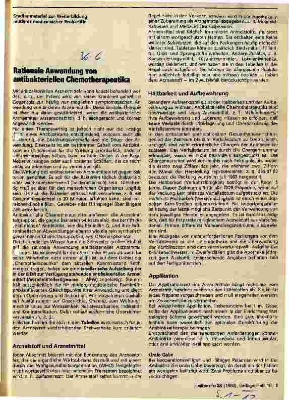 Vorschauseite 1: Rationale Anwendung von antibakteriellen Chemotherapeutika