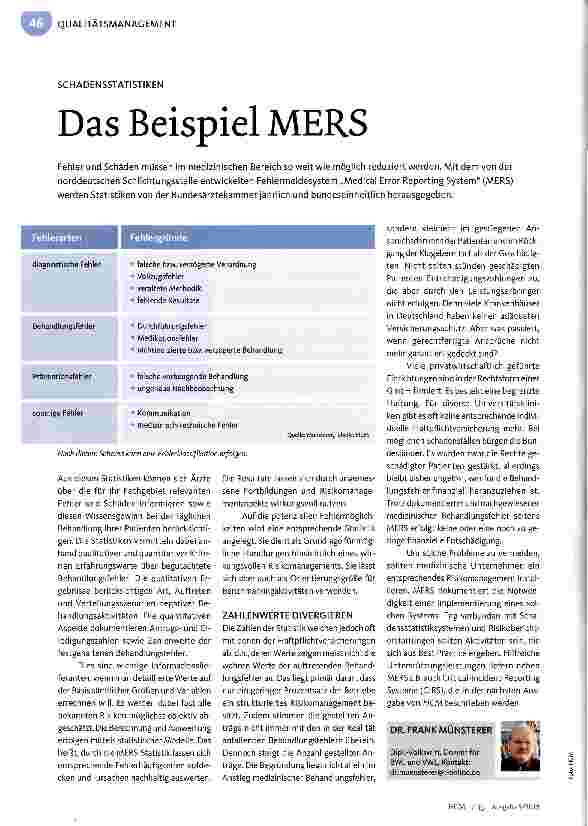 Vorschauseite 1: Das Beispiel MERS