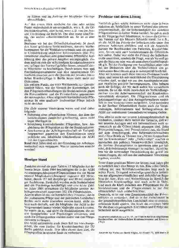 Vorschauseite 2: Die Arbeitsgemeinschaft Hauskrankenpflege Berlin e.V.