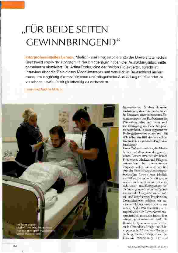 Vorschauseite 1: FÜR BEIDE SEITEN GEWINNBRINGEND