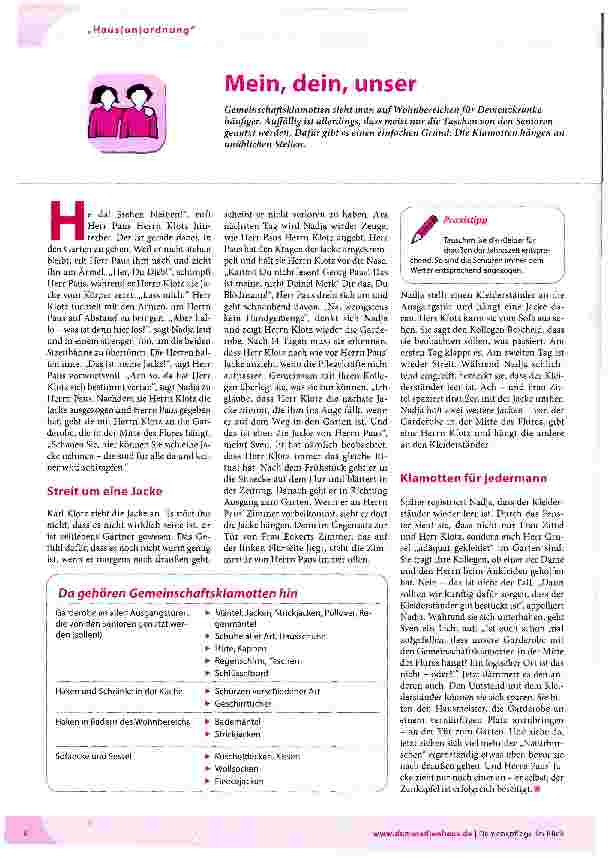 Vorschauseite 1: Mein, dein, unser