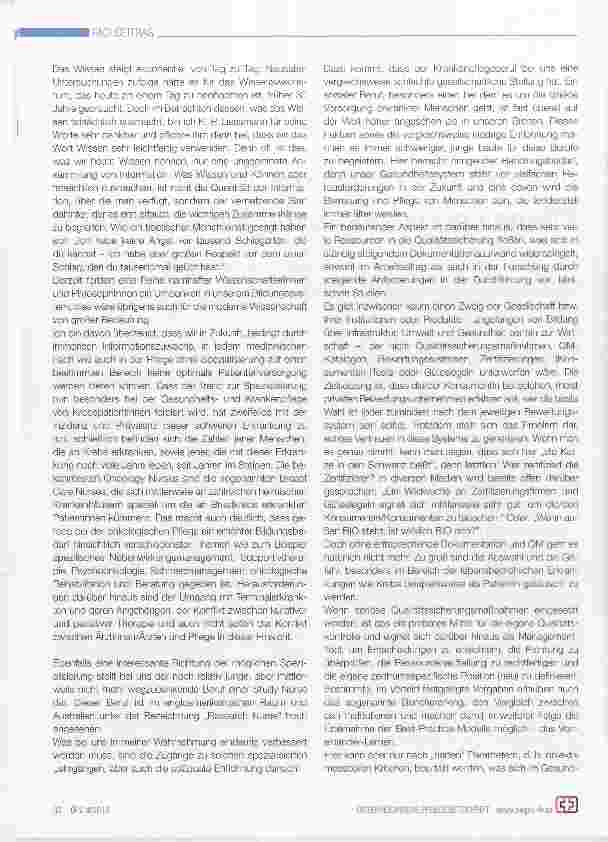 Vorschauseite 2: Herausforderungen der Zukunft für die Pflege und unser Gesundheitssystem