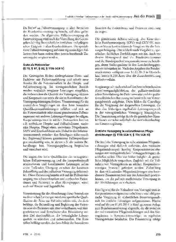 Vorschauseite 5: Verbesserungen in der Hospiz-und Palliativversorgung