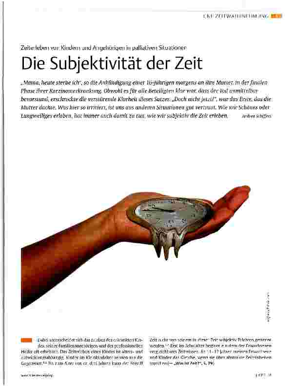 Vorschauseite 1: Die Subjektivität der Zeit