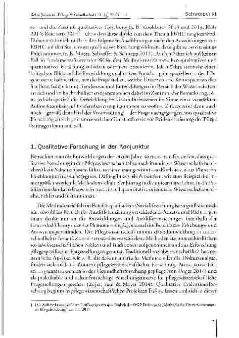 Vorschauseite 3: Qualitative Forschung in der Konjunktur -(k)ein Anlass zur Freude?