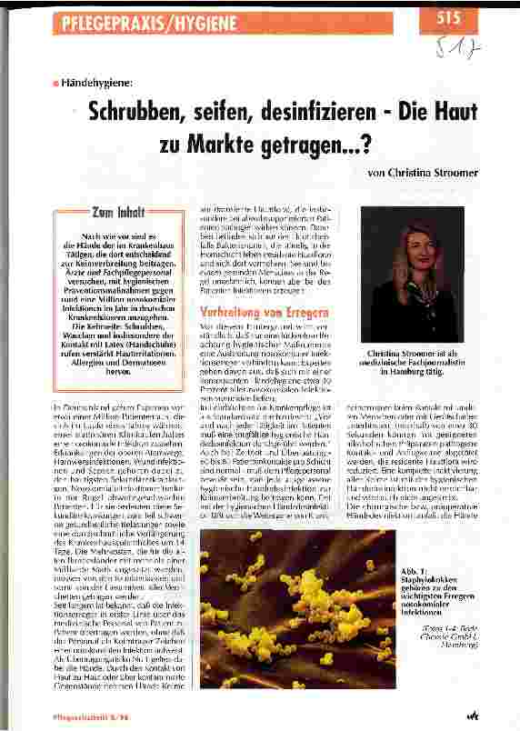 Vorschauseite 1: Schrubben, seifen, desinfizieren - Die Haut zu Markte getragen...?