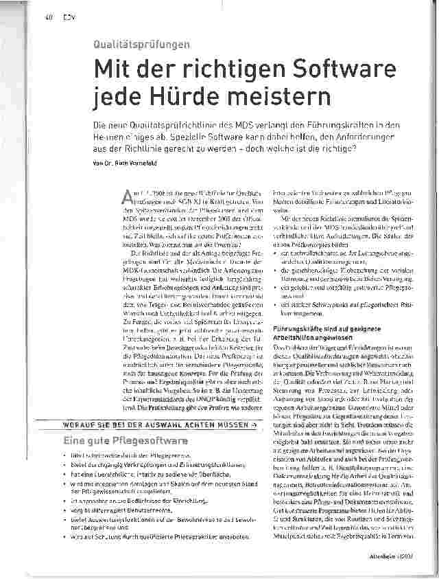 Vorschauseite 1: QualitätsprüfungenMit der richtigen Software jede Hürde meistern