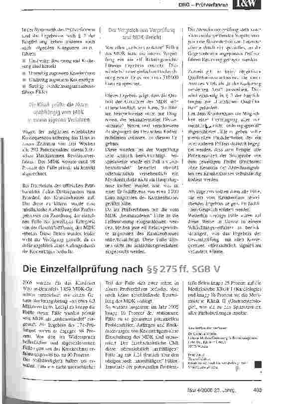 Vorschauseite 4: 17 c-Verfahren sind weniger gefährlich als 275er-Prüfungen
