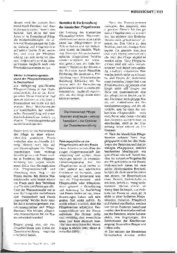 Vorschauseite 2: Theorieentwicklung - Pflegetheorien heute: Wie können sie die Praxisentwicklung fördern?