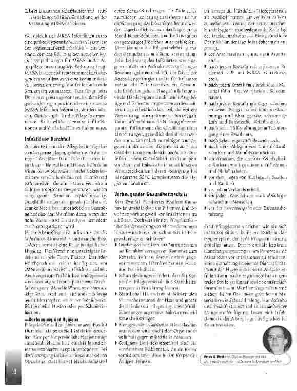 Vorschauseite 3: Im Keim ersticken - Verhütung von Infektionen in der Altenpflege