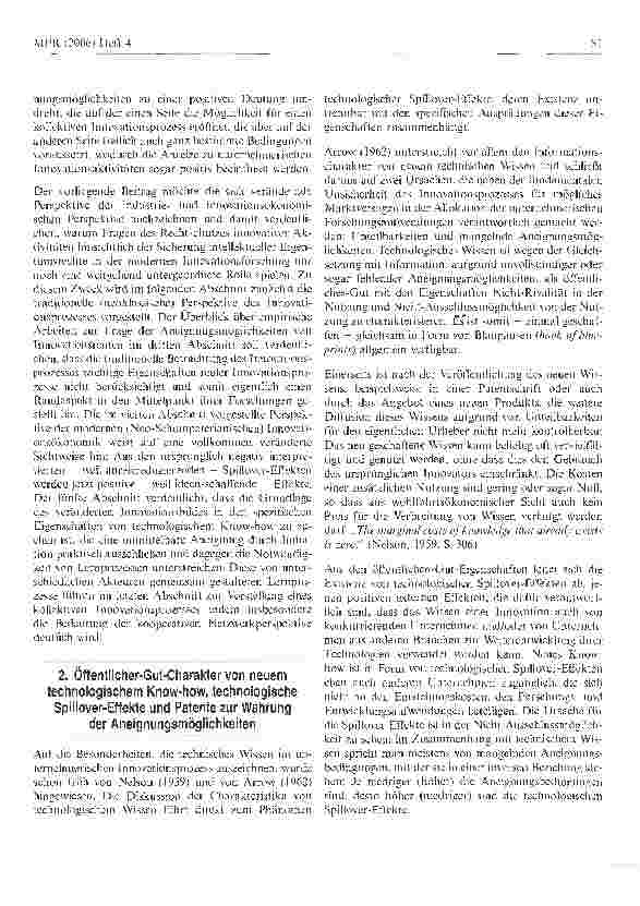 Vorschauseite 2: Innovation und Rechtsschutz aus industrieökonomischer Perspektive