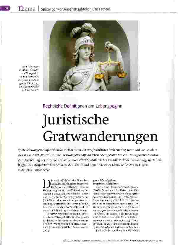Vorschauseite 1: Juristische Gratwanderungen