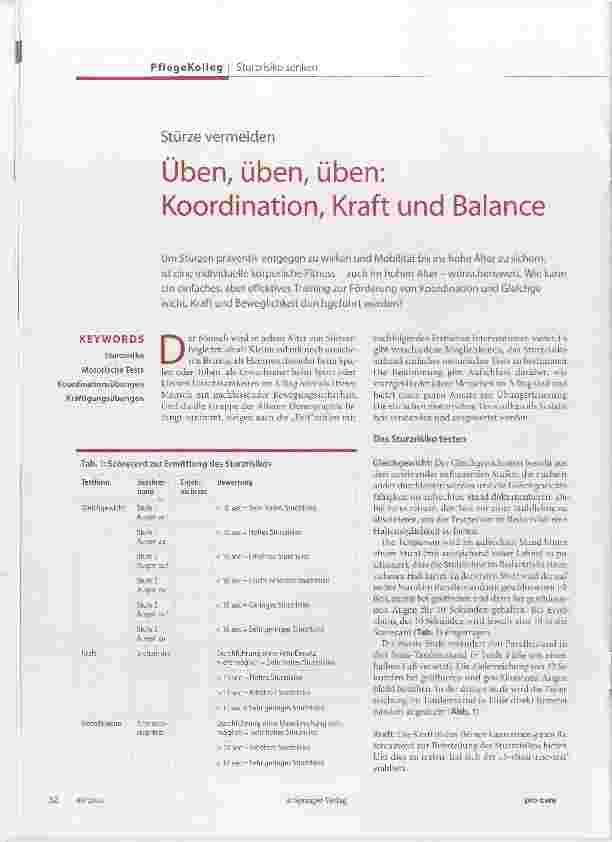 Vorschauseite 1: Üben, üben, üben: Koordination, Kraft und Balance