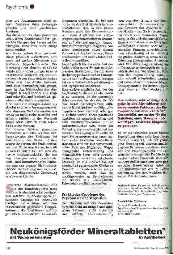 Vorschauseite 5: Psychiatrie der Migration