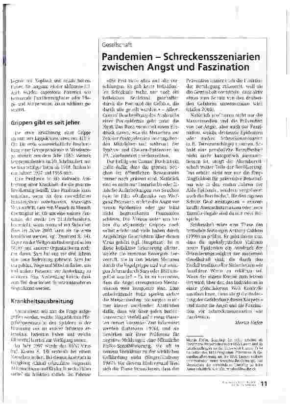 Vorschauseite 2: Damit die Spanische Grippe nicht zurückkehrt