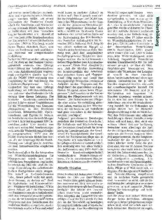 Vorschauseite 2: Entwicklung der Fachweiterbildung Rückblick - Ausblick