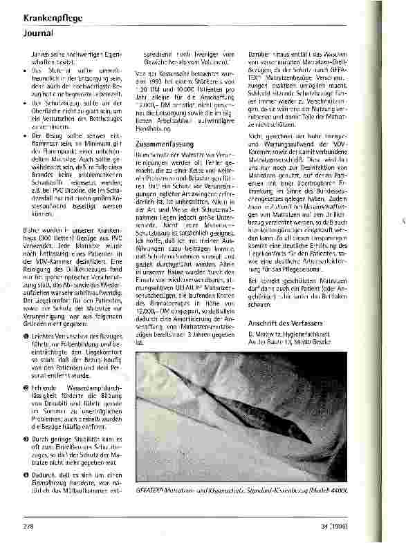 Vorschauseite 3: Matratzenschutzbezüge aus hygienischer und ökonomischer Sicht