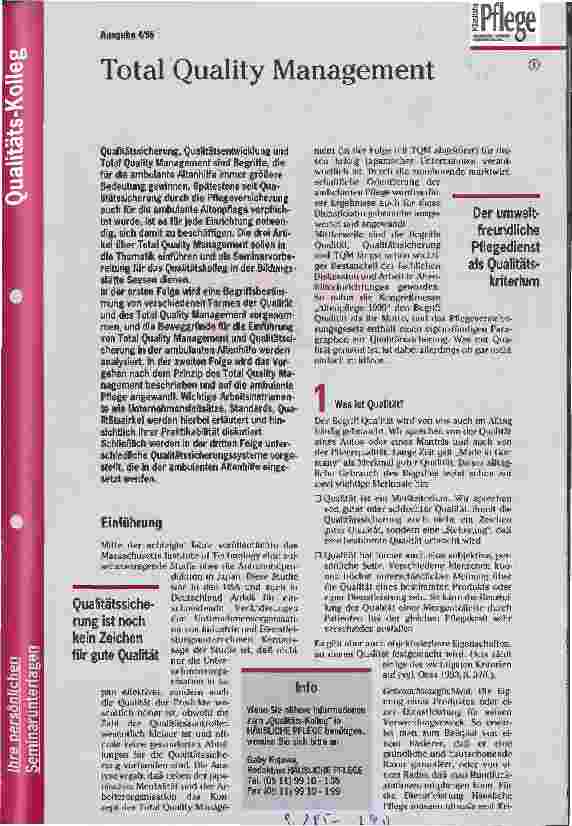 Vorschauseite 1: Total Quality Management